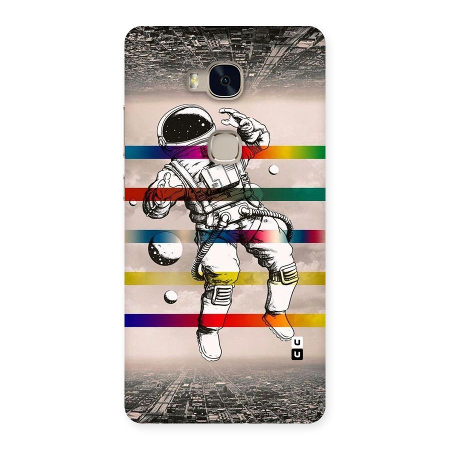Spaceman Rainbow Stripes Back Case for Huawei Honor 5X