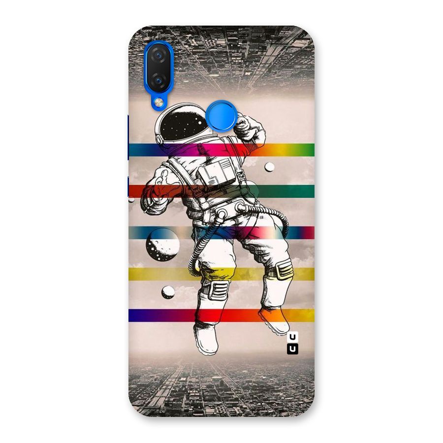 Spaceman Rainbow Stripes Back Case for Huawei P Smart+