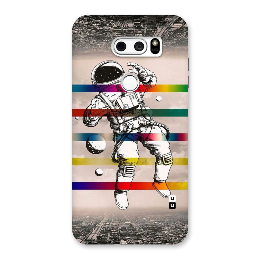 Spaceman Rainbow Stripes Back Case for LG V30
