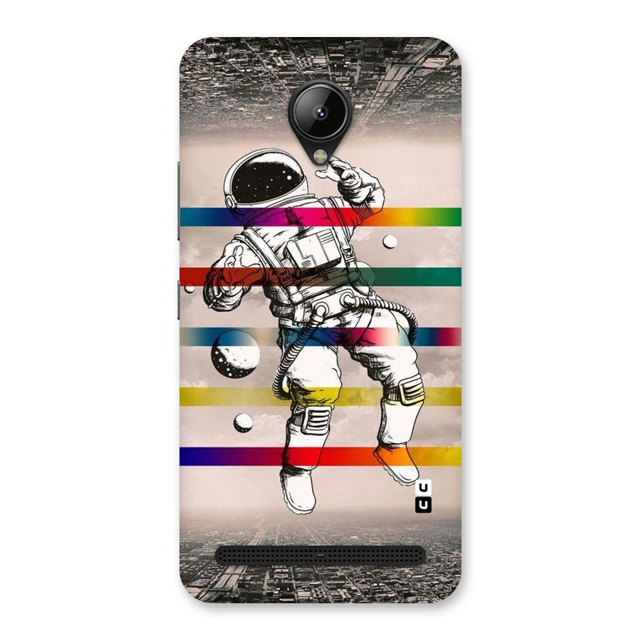 Spaceman Rainbow Stripes Back Case for Lenovo C2
