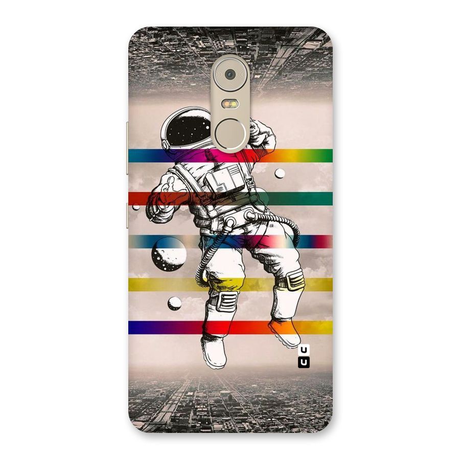 Spaceman Rainbow Stripes Back Case for Lenovo K6 Note