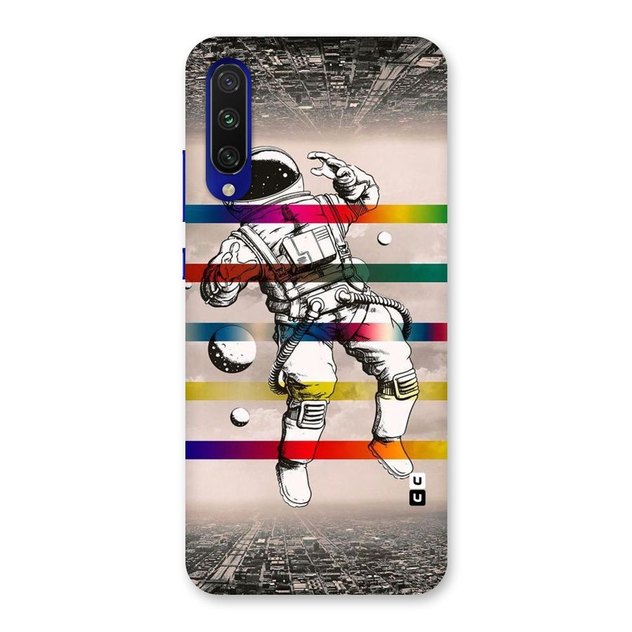 Spaceman Rainbow Stripes Back Case for Mi A3