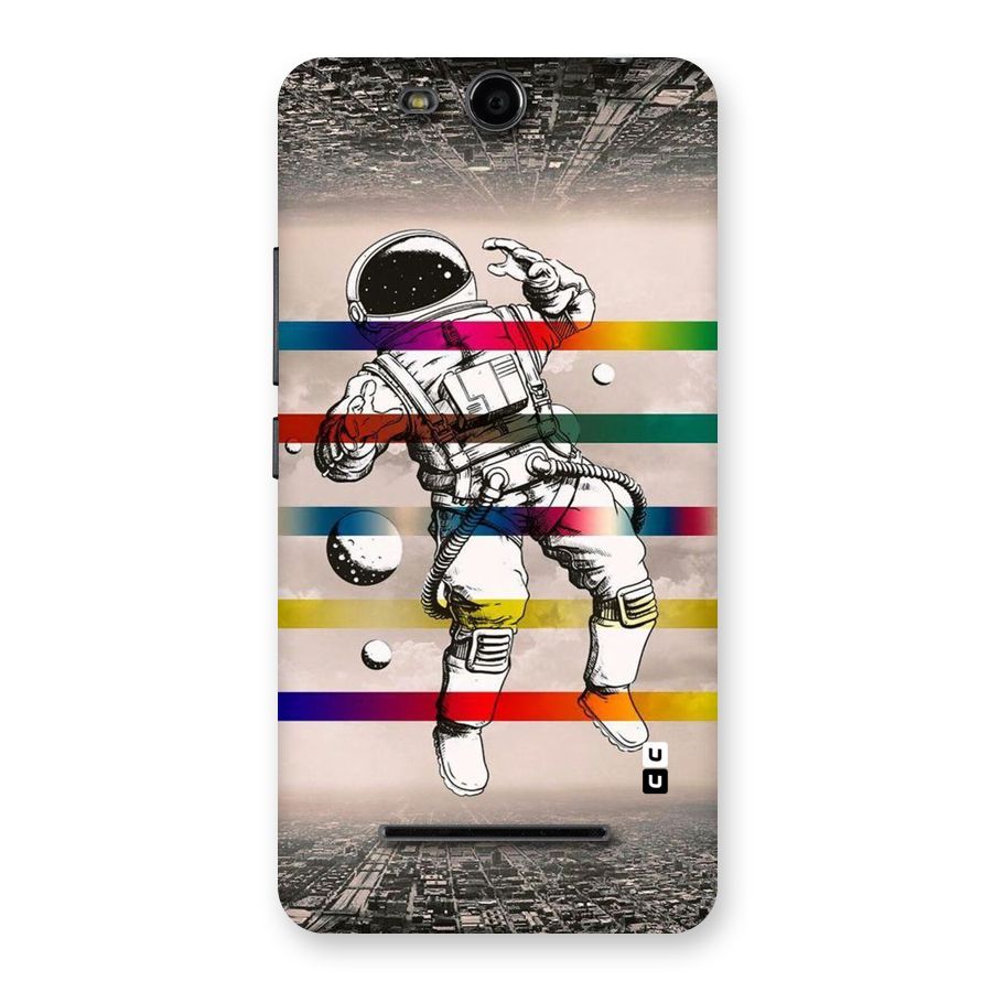 Spaceman Rainbow Stripes Back Case for Micromax Canvas Juice 3 Q392