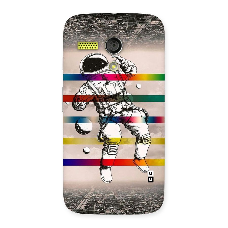 Spaceman Rainbow Stripes Back Case for Moto G