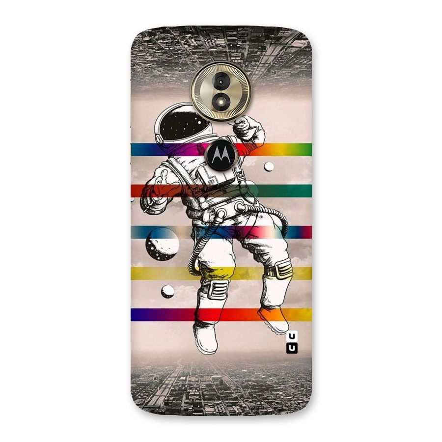 Spaceman Rainbow Stripes Back Case for Moto G6 Play