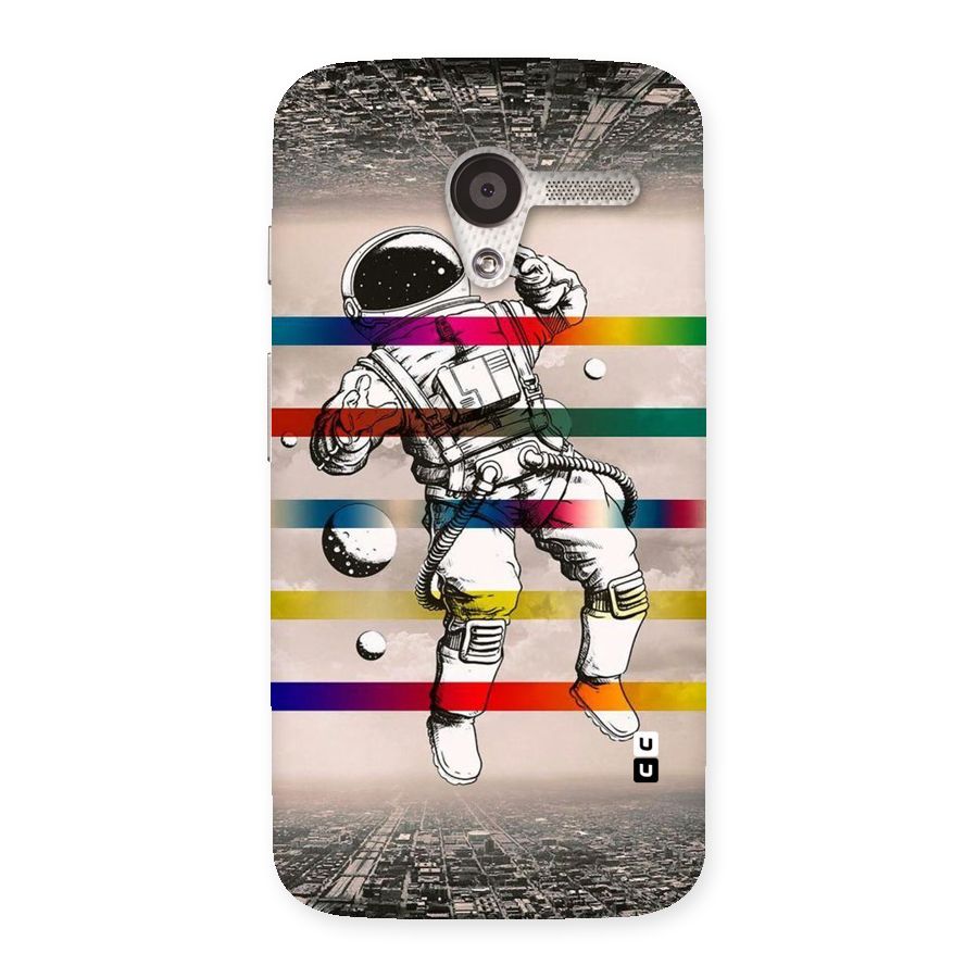 Spaceman Rainbow Stripes Back Case for Moto X