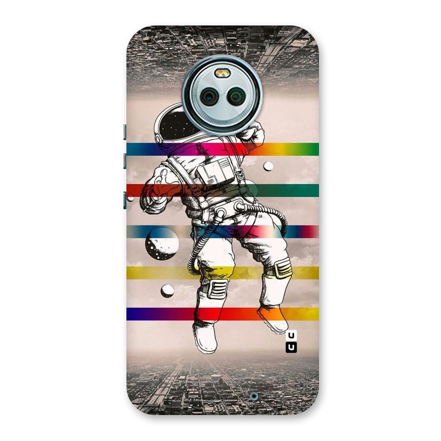 Spaceman Rainbow Stripes Back Case for Moto X4