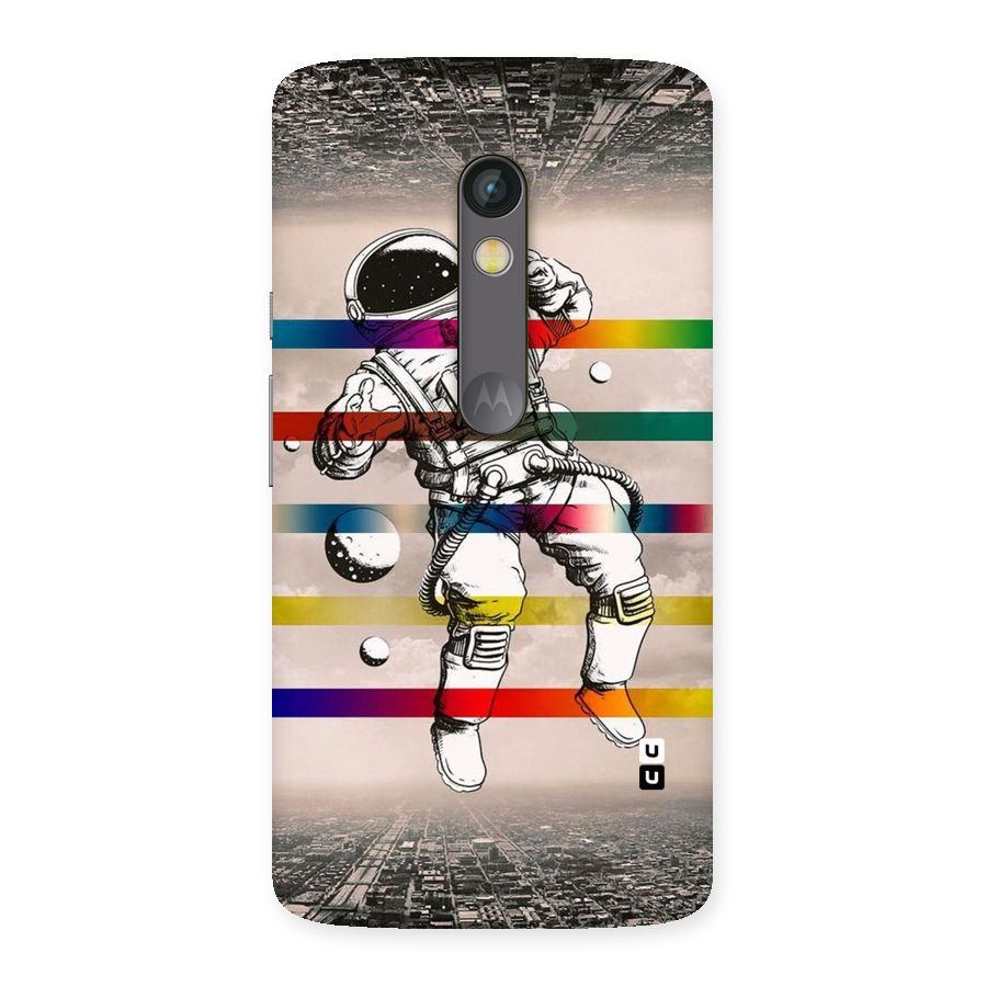 Spaceman Rainbow Stripes Back Case for Moto X Play