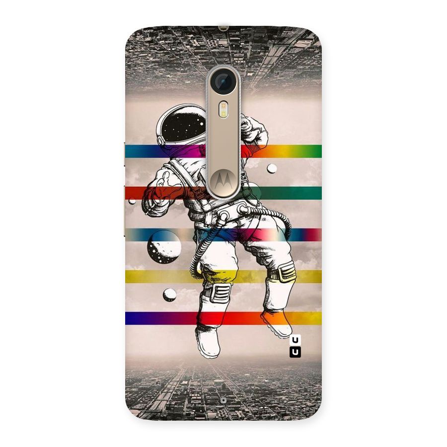 Spaceman Rainbow Stripes Back Case for Motorola Moto X Style