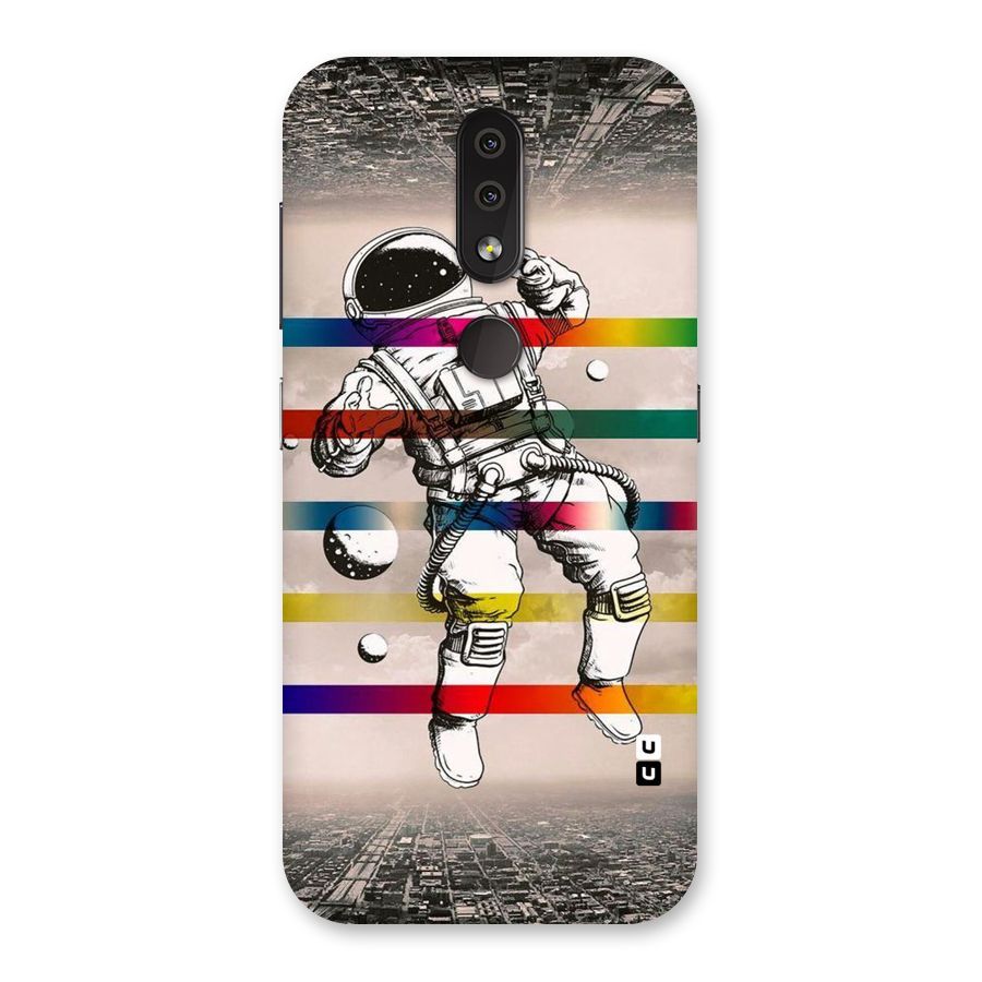 Spaceman Rainbow Stripes Back Case for Nokia 4.2
