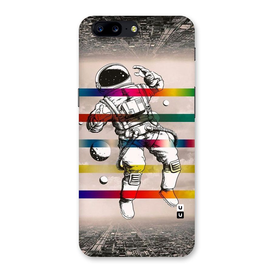 Spaceman Rainbow Stripes Back Case for OnePlus 5