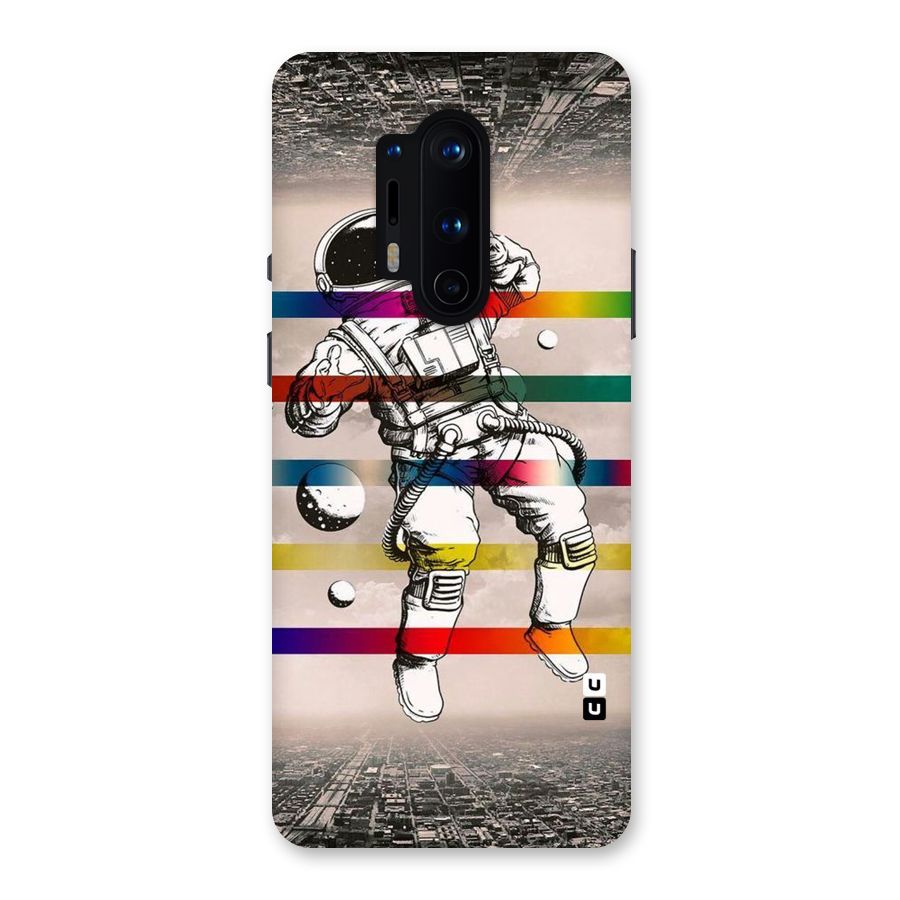 Spaceman Rainbow Stripes Back Case for OnePlus 8 Pro