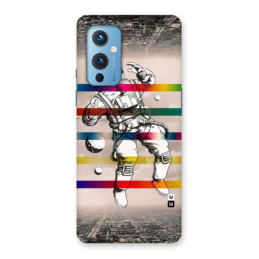 Spaceman Rainbow Stripes Back Case for OnePlus 9