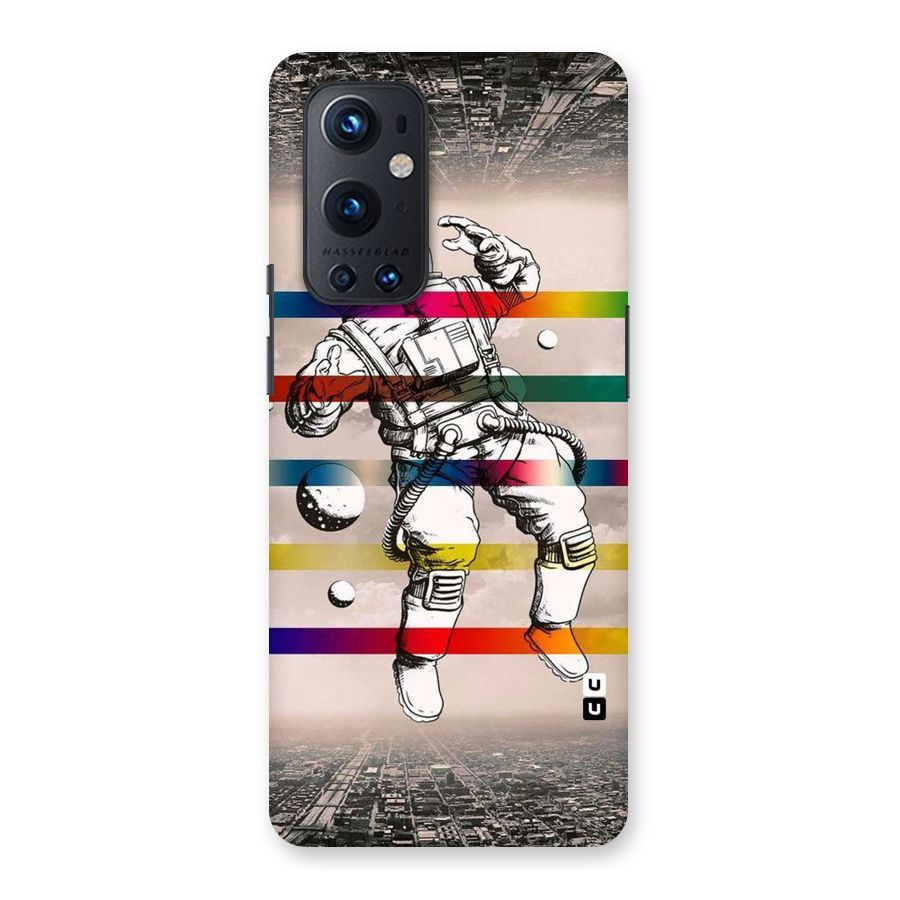 Spaceman Rainbow Stripes Back Case for OnePlus 9 Pro