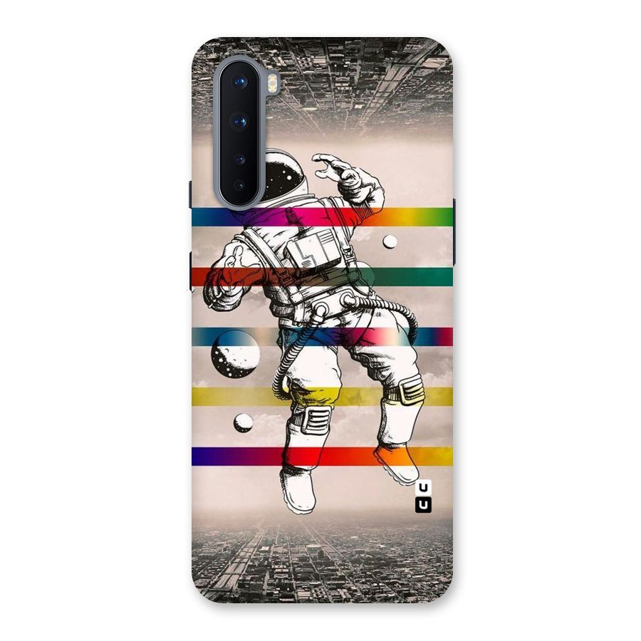 Spaceman Rainbow Stripes Back Case for OnePlus Nord