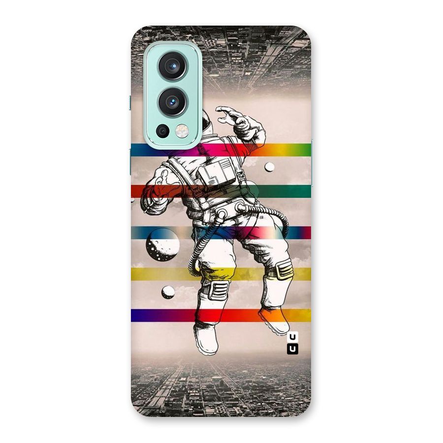 Spaceman Rainbow Stripes Back Case for OnePlus Nord 2 5G