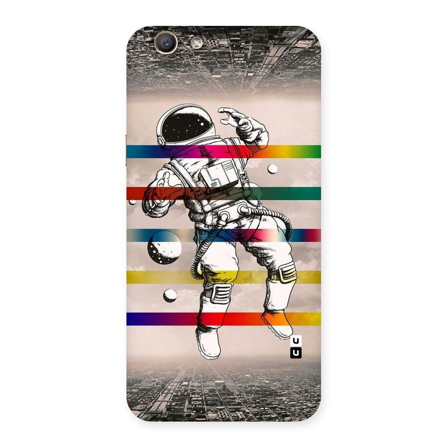 Spaceman Rainbow Stripes Back Case for Oppo A59