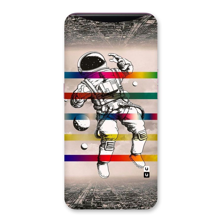 Spaceman Rainbow Stripes Back Case for Oppo Find X