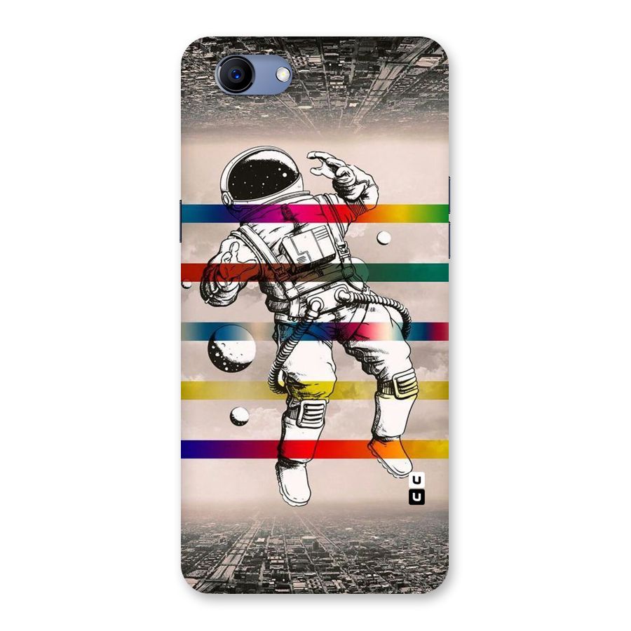 Spaceman Rainbow Stripes Back Case for Oppo Realme 1