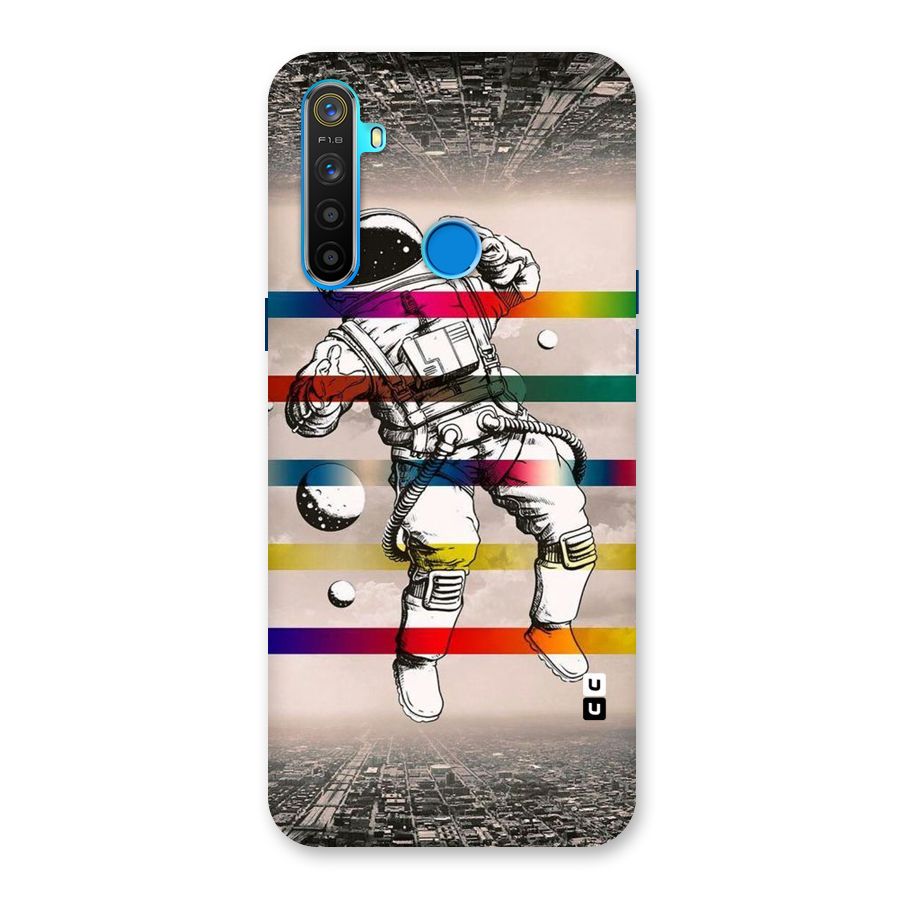 Spaceman Rainbow Stripes Back Case for Realme 5s