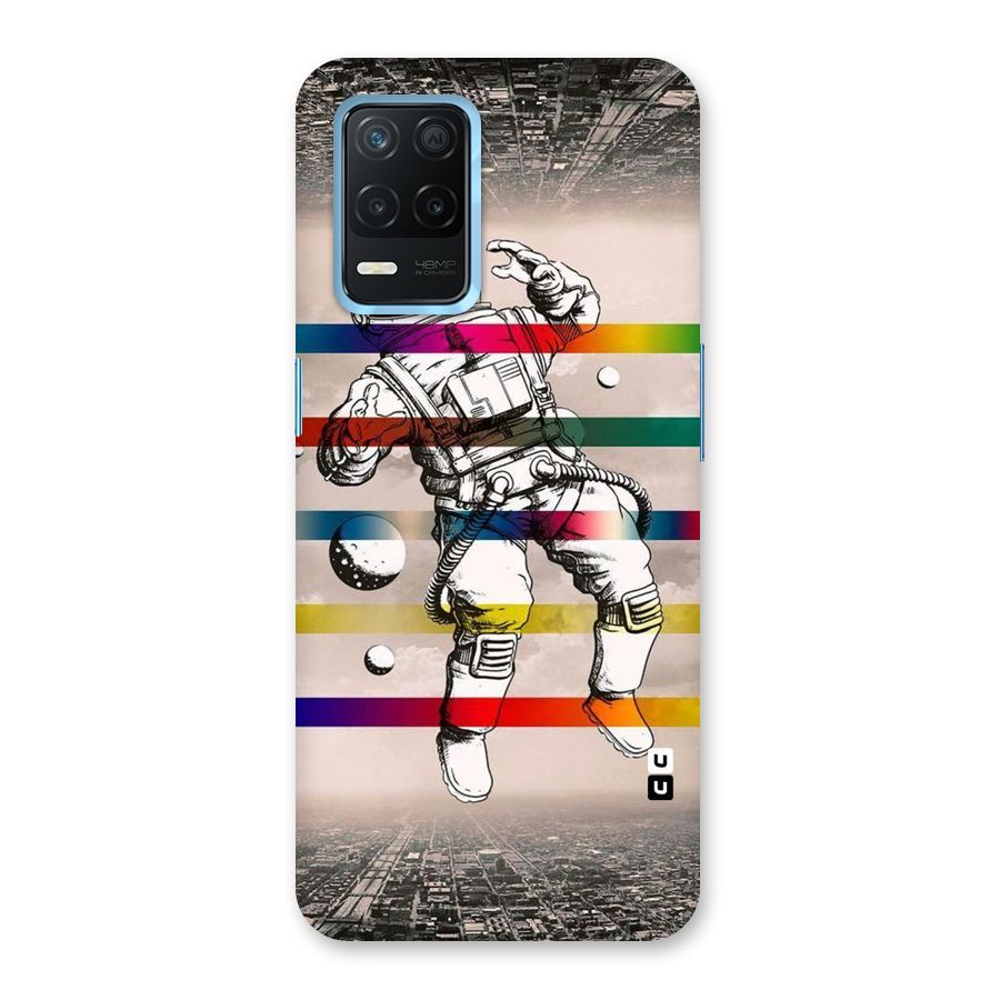 Spaceman Rainbow Stripes Back Case for Realme 8s 5G