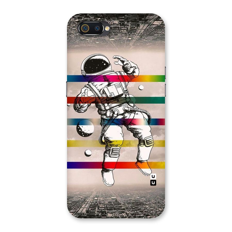 Spaceman Rainbow Stripes Back Case for Realme C2