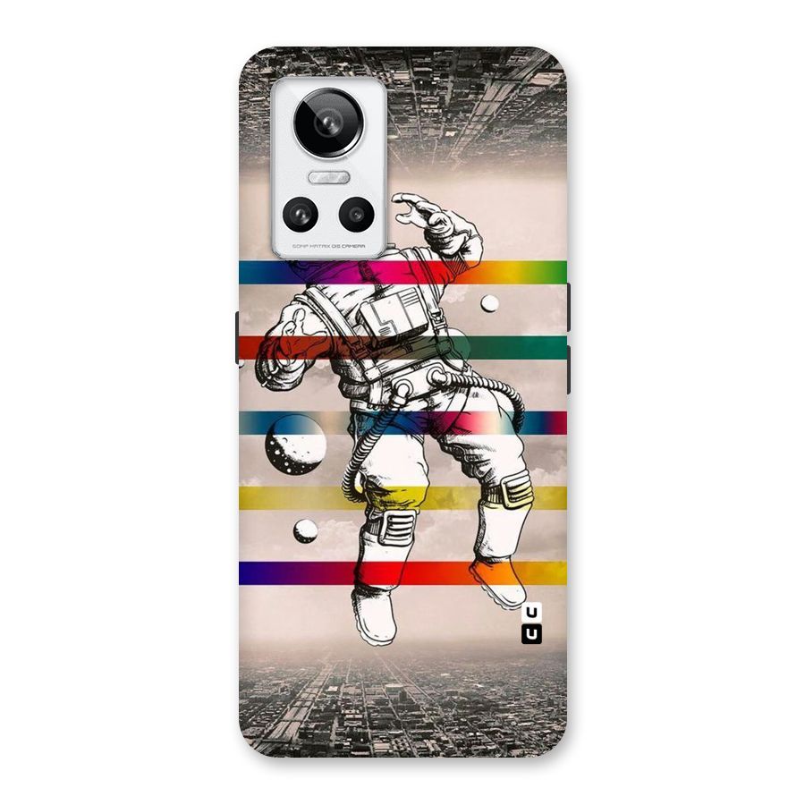 Spaceman Rainbow Stripes Back Case for Realme GT Neo 3