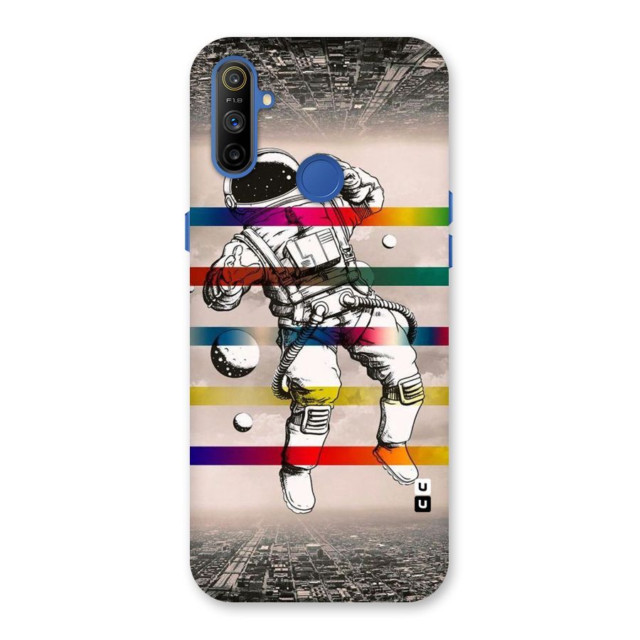 Spaceman Rainbow Stripes Back Case for Realme Narzo 10A