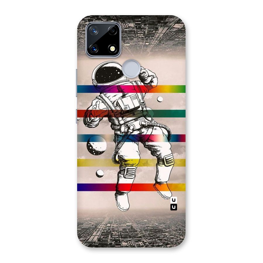 Spaceman Rainbow Stripes Back Case for Realme Narzo 20