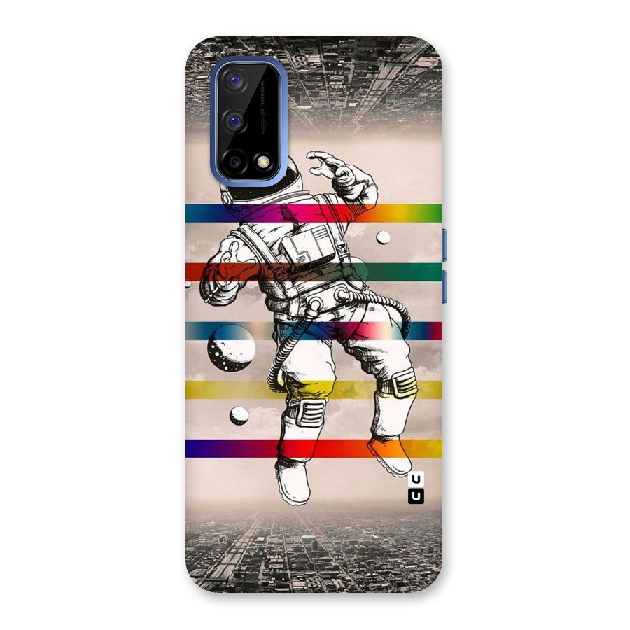 Spaceman Rainbow Stripes Back Case for Realme Narzo 30 Pro