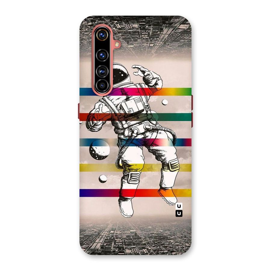 Spaceman Rainbow Stripes Back Case for Realme X50 Pro