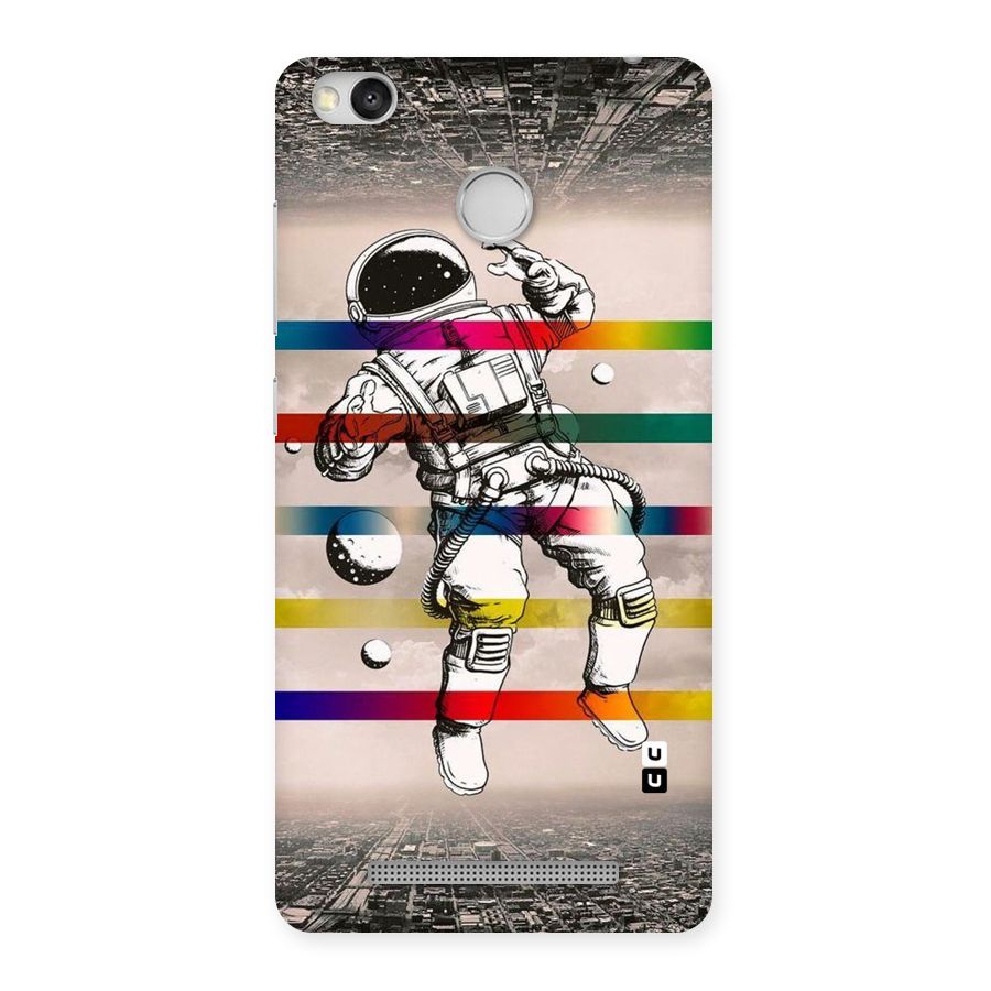 Spaceman Rainbow Stripes Back Case for Redmi 3S Prime