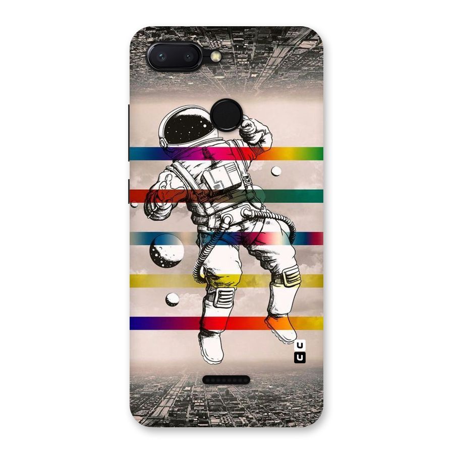 Spaceman Rainbow Stripes Back Case for Redmi 6