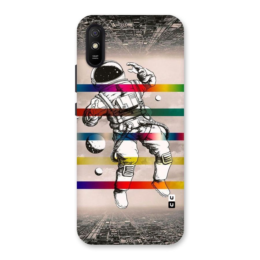 Spaceman Rainbow Stripes Back Case for Redmi 9A