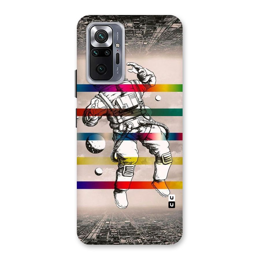 Spaceman Rainbow Stripes Back Case for Redmi Note 10 Pro Max