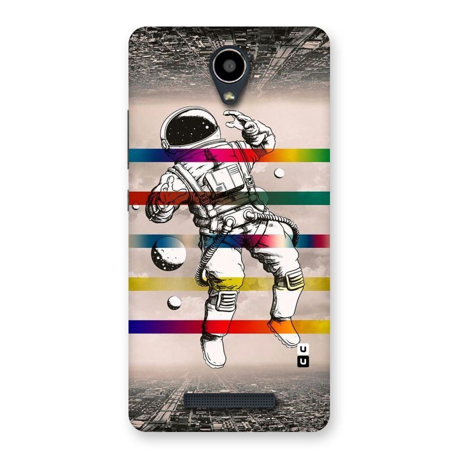 Spaceman Rainbow Stripes Back Case for Redmi Note 2