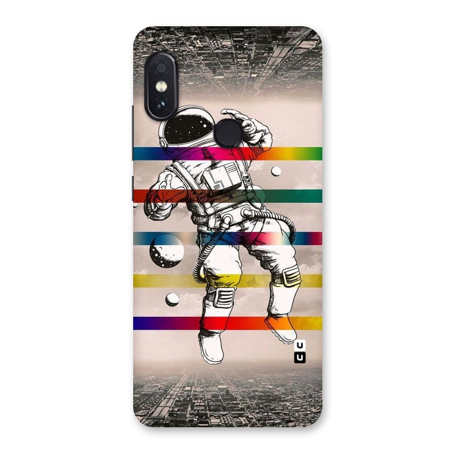 Spaceman Rainbow Stripes Back Case for Redmi Note 5 Pro