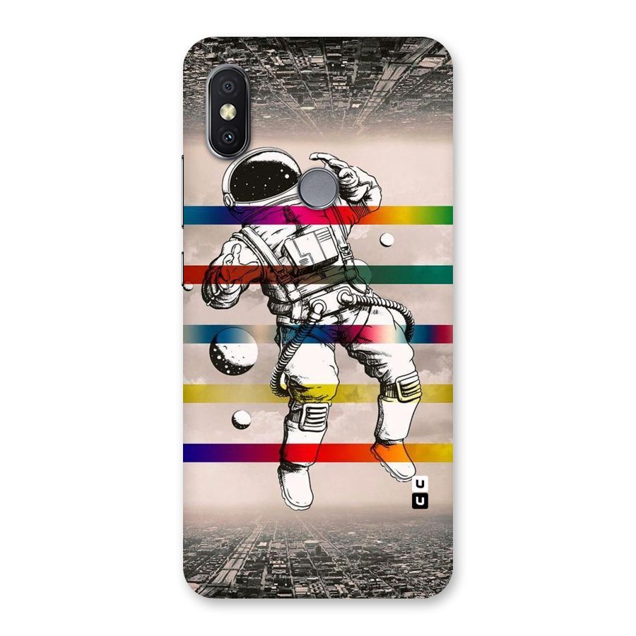 Spaceman Rainbow Stripes Back Case for Redmi Y2