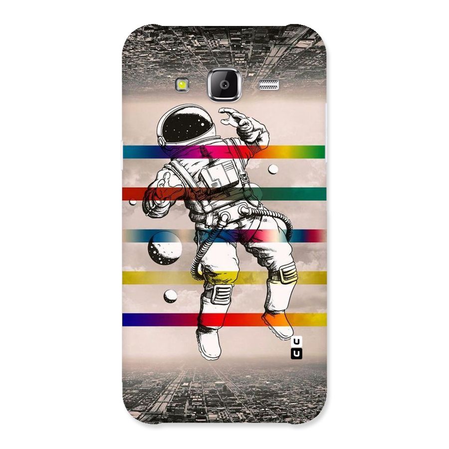 Spaceman Rainbow Stripes Back Case for Samsung Galaxy J2 Prime