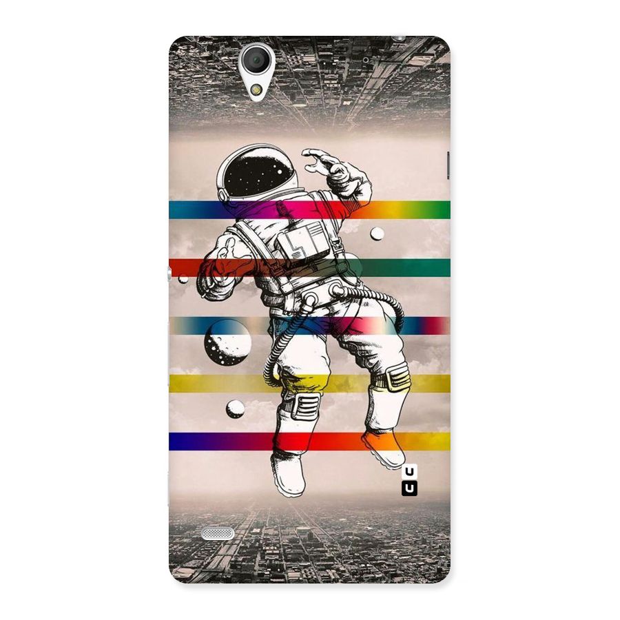Spaceman Rainbow Stripes Back Case for Sony Xperia C4