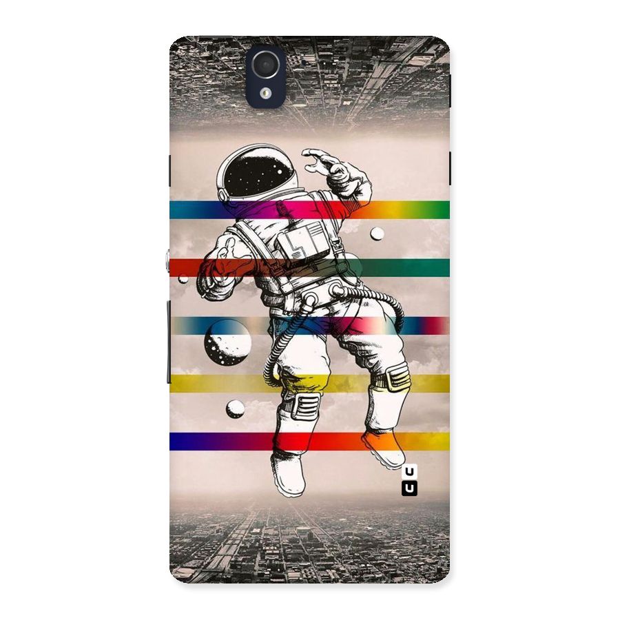 Spaceman Rainbow Stripes Back Case for Sony Xperia Z