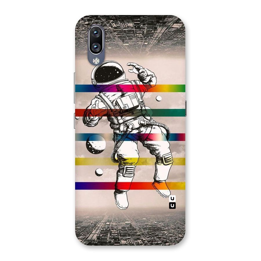 Spaceman Rainbow Stripes Back Case for Vivo NEX