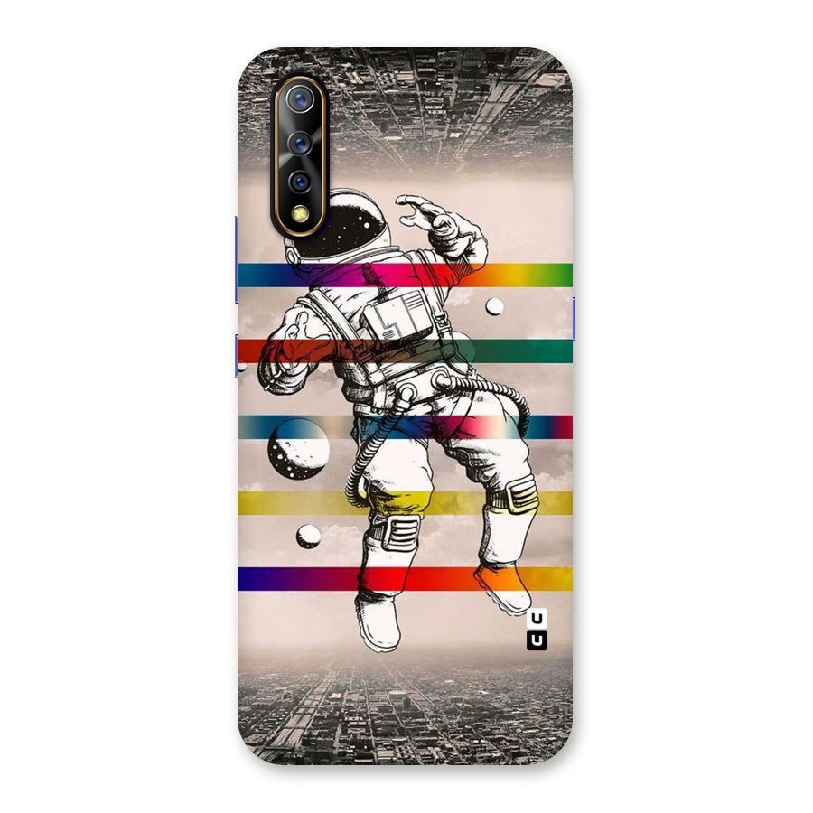 Spaceman Rainbow Stripes Back Case for Vivo S1