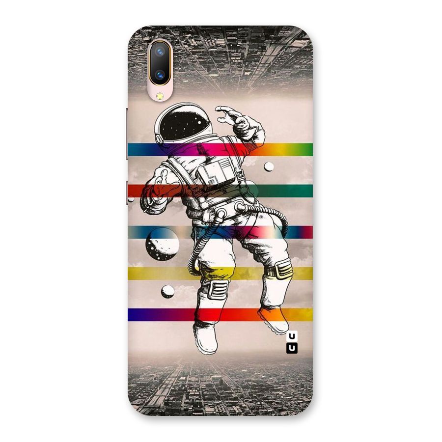 Spaceman Rainbow Stripes Back Case for Vivo V11 Pro