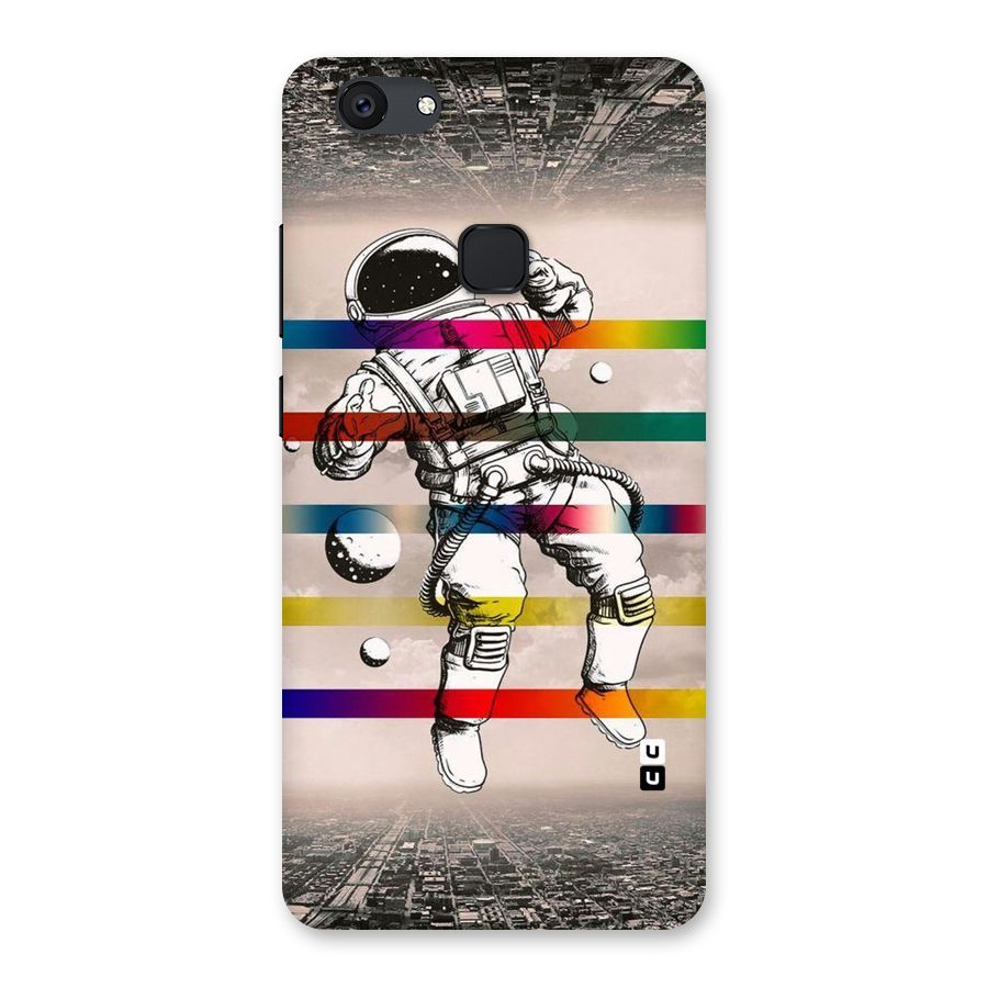 Spaceman Rainbow Stripes Back Case for Vivo V7 Plus