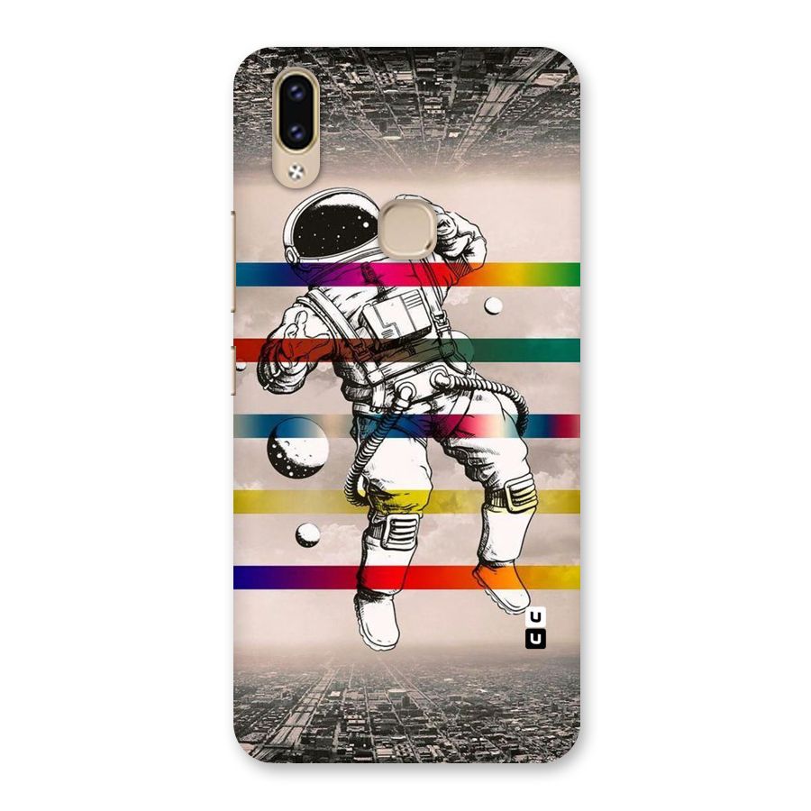 Spaceman Rainbow Stripes Back Case for Vivo V9 Youth