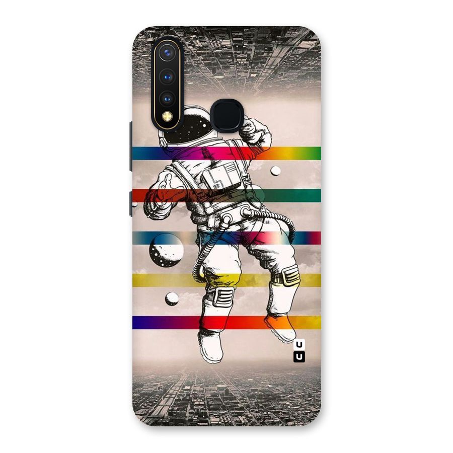 Spaceman Rainbow Stripes Back Case for Vivo Y19