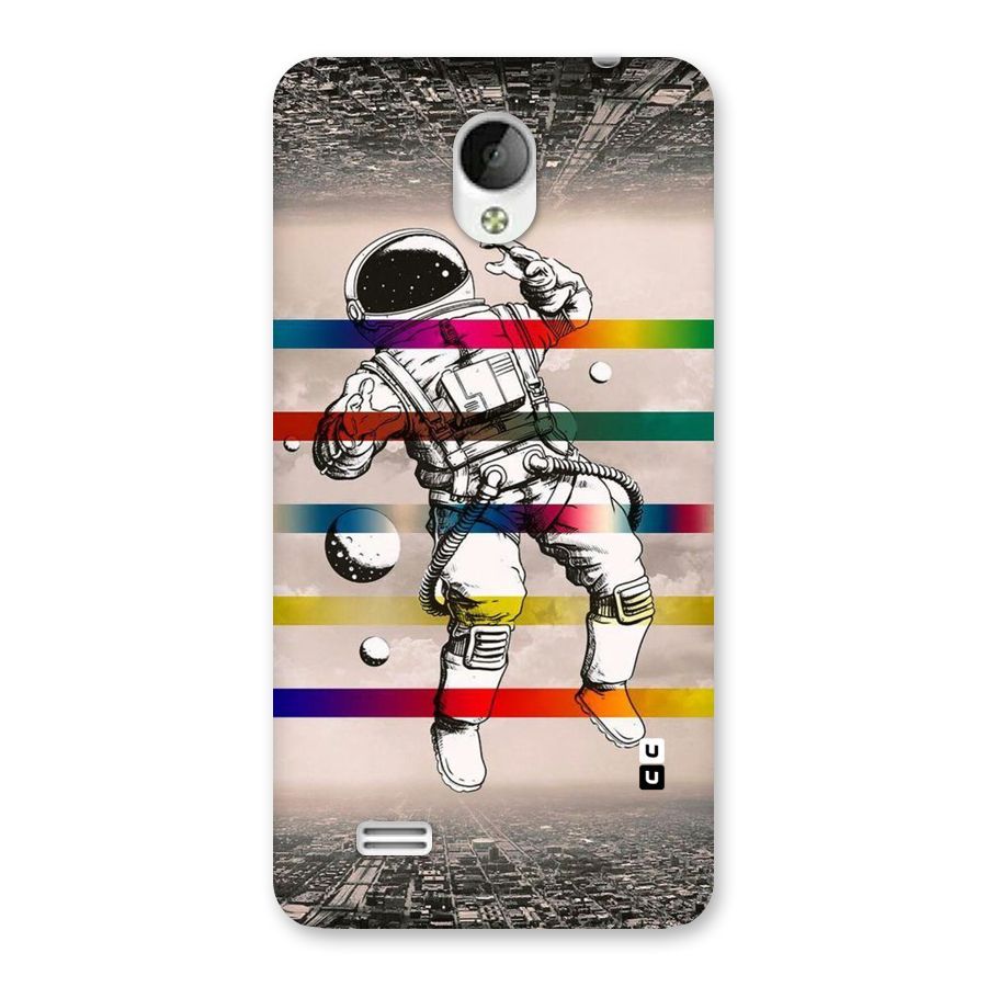 Spaceman Rainbow Stripes Back Case for Vivo Y21