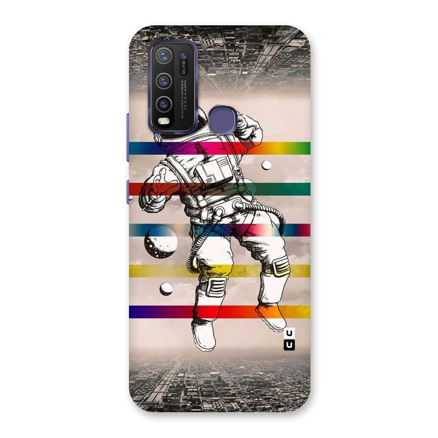 Spaceman Rainbow Stripes Back Case for Vivo Y50