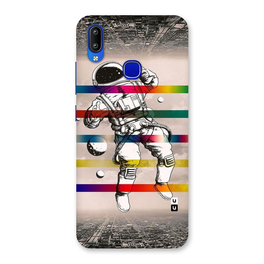 Spaceman Rainbow Stripes Back Case for Vivo Y91